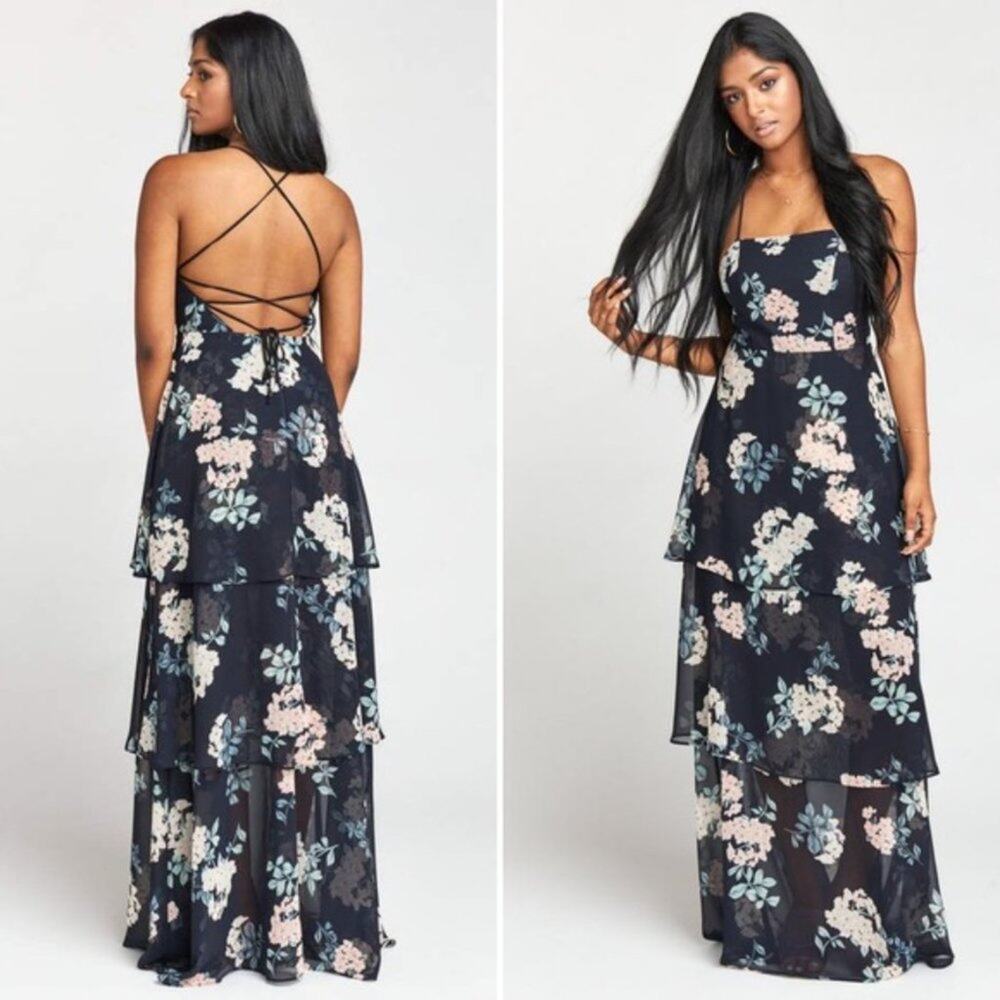 Show Me Your MuMu Floral Maxi Dress - Black and Pink